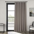 thumbnail image 1 of HPD Half Price Drapes Mink Faux Linen Extra Wide Room Darkening Curtains for Bedroom & Living Room Curtains (1 Panel), Door & Window Curtains 108 inch length, Rod Pocket Curtains, 100W X 108L, 1 of 11
