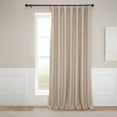 thumbnail image 1 of HPD Half Price Drapes Nomad Tan Extra Wide Faux Linen Room Darkening Curtains for Bedroom & Living Room Curtains (1 Panel), Window Curtains 96 inches long, Extra Wide Curtains & Drapes, 100W X 96L, 1 of 12