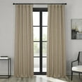 thumbnail image 1 of HPD Half Price Drapes Nomad Tan Faux Linen Room Darkening Curtains for Bedroom & Living Room Curtains (1 Panel), Door & Window Curtains 84 inches long, Rod Pocket Curtains & Drapes, 50W X 84L, 1 of 12