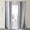 thumbnail image 1 of HPD Half Price Drapes Signature Concrete Gray Plush Velvet Hotel Blackout Curtains(1 Panel), 50W X 96L, 1 of 6