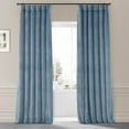 thumbnail image 1 of HPD Half Price Drapes Signature Copenhagen Blue Plush Velvet Blackout Curtains (1 Panel), 50W X 96L, 1 of 6
