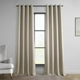 thumbnail image 1 of HPD Half Price Drapes Taupe Grey Italian Faux Linen Room Darkening Curtains - 1 Panel - Window Curtains for Living Room & Grommet Curtains for Bedroom, 50W X 96L, 1 of 6