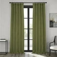 thumbnail image 1 of HPD Half Price Drapes Tuscany Green Faux Linen Room Darkening Curtains for Bedroom & Living Room Curtains (1 Panel), Door & Window Curtains 108 inches long, Rod Pocket Curtains, 50W X 108L, 1 of 12