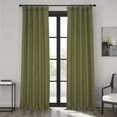 thumbnail image 1 of HPD Half Price Drapes Tuscany Green Faux Linen Room Darkening Curtains for Bedroom & Living Room Curtains (1 Panel), Door & Window Curtains 84 inches long, Rod Pocket Curtains, 50W X 84L, 1 of 12