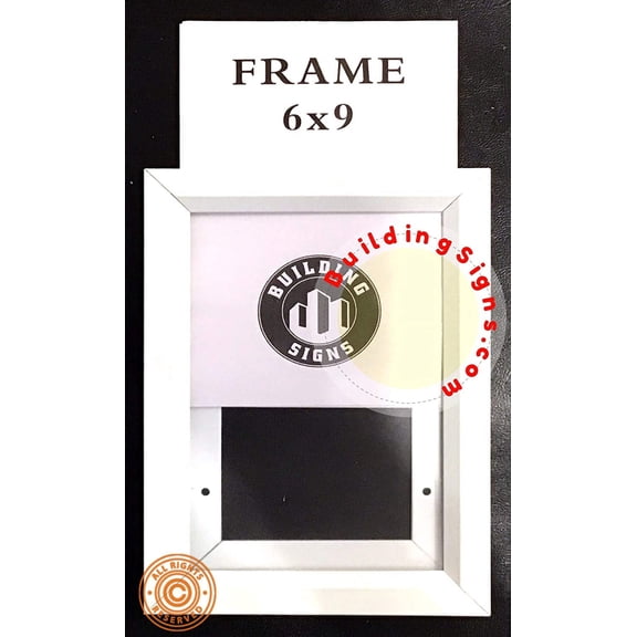 HPD Inspection Frame White 6 x 9 (Heavy Duty - Aluminum) (ref-2201)