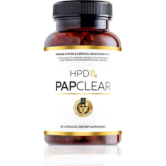 HPD RX Papclear All Natural Advanced Immune Support Supplement, 21 Vitamins & Nutrients with Organic Shiitake Mushroom & Lycopene,  90 Capsules