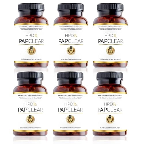 HPD Rx PAPCLEAR Physician Formulated, All Natural Immune Support Supplement, Advanced Powerful Immunity Booster, 90 Capsules, Pack of 6