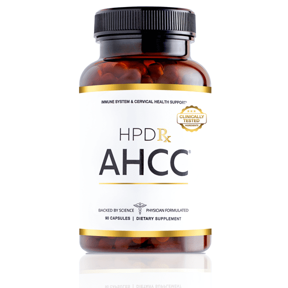 HPD Rx Premium AHCC & Shiitake Mushroom 1100 mg per Serving Supplement, Natural Immunity Booster, Maintains Natural Killer Cell Activity, 30-Day Supply, 1-Pack