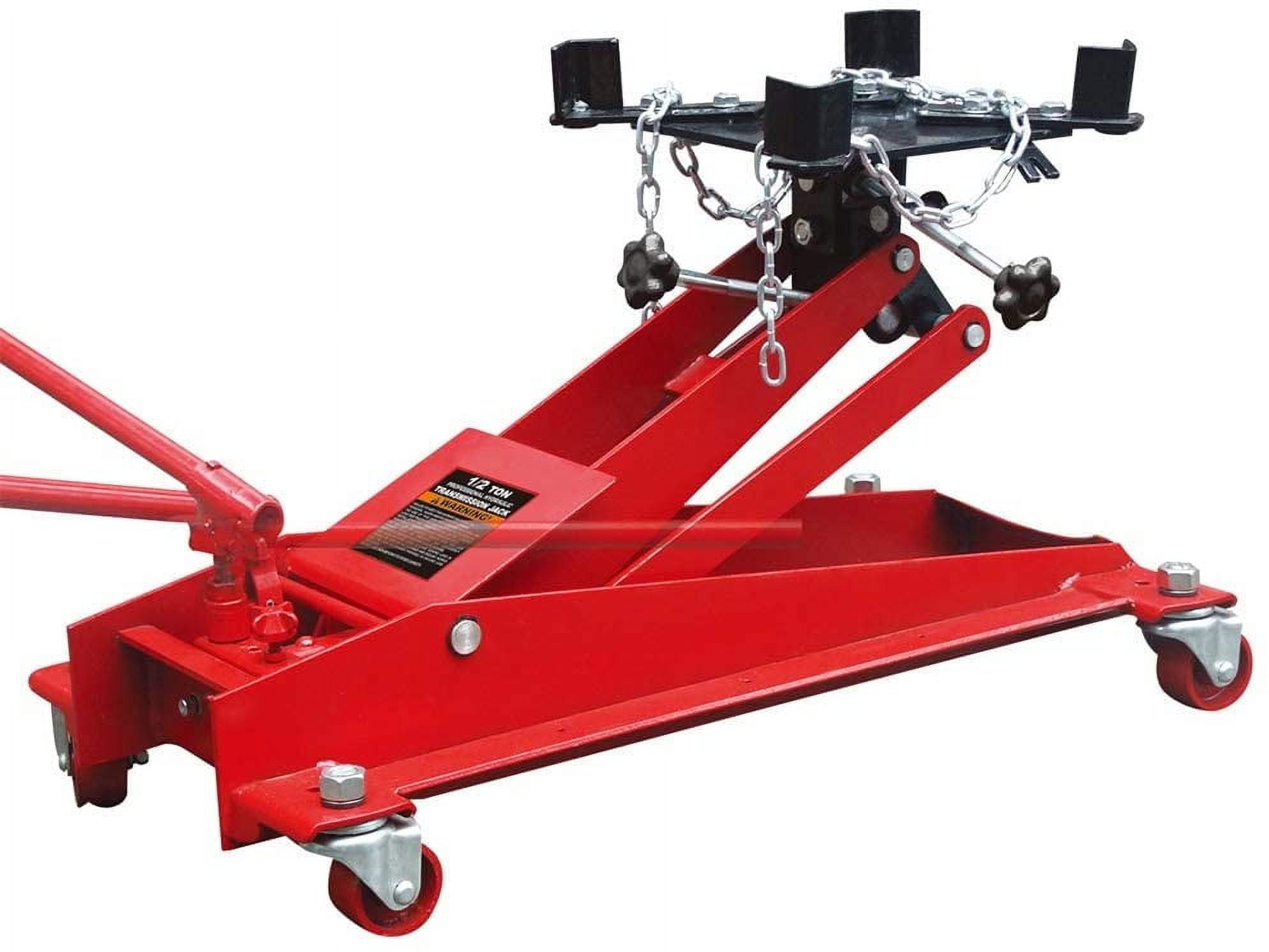 VEVOR MSDGYYCDQJ05T7RKDV0 Transmission Jack 1100 Lbs. Hydraulic Telescopic Floor Jack Stand 2 Stage W Foot Pedal 360 Degree Wheel For Garage Shop