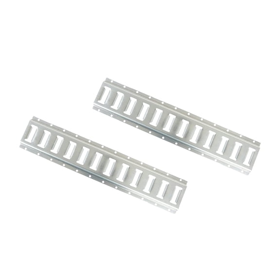 HPDAVV 2 ft Horizontal Galvanized E-Track Rails, 2 Pack, 2,000 lb Working Load per Rail, 13-Gauge Steel Cargo Tie-Down Track,white