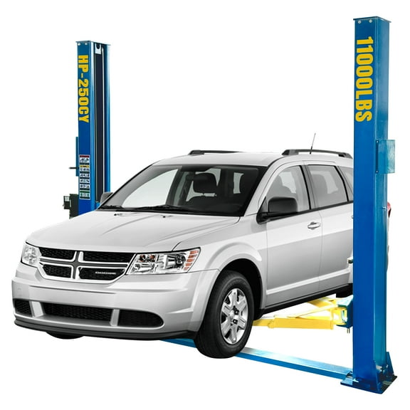 HPDAVV 220V Two Post Car Lift 11,000 LBS Heavy Duty Floor Plate 2 Posts Auto Hoist Truck Lift for Garage w/ 36 Months Parts Replacement