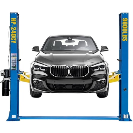 HPDAVV 220V Two Post Car Lift, 9,000 LBS Floor Plate, Heavy Duty 2 Posts Auto Hoist Truck Lift for Garage w/ 36 Months Parts Replacement