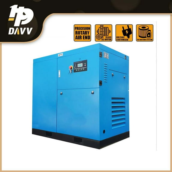 HPDAVV 30HP 22KW 3 Phase Rotary Screw Air Compressor 125-113Cfm NPT 1" 230V 60HZ