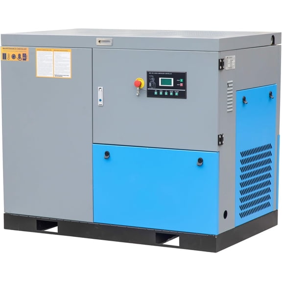 HPDAVV 30HP Rotary Screw Air Compressor, 460V 3-Phase, 125 PSI, 120 CFM, Belt Drive