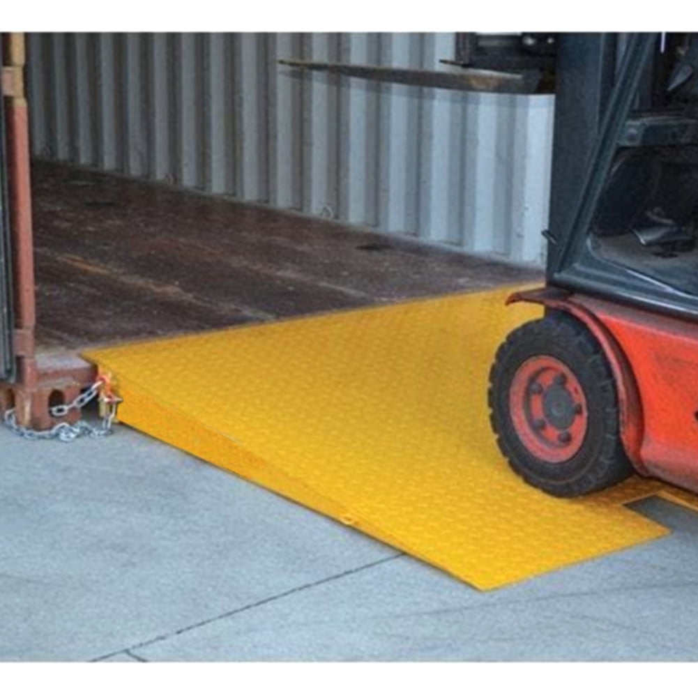 HPDAVV 68'' x 86'' x 6.49'' Heavy Duty Shipping Container Loading Ramps / Shed Ramps 16,000 Lbs Capacity - Forklift Compatible - Dock Plate