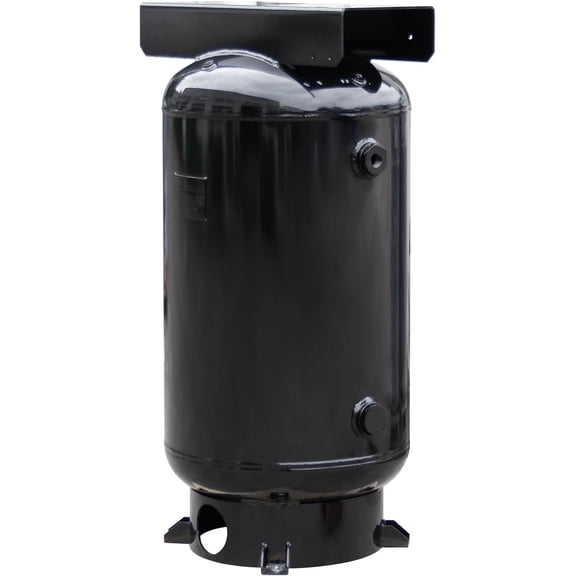 HPDAVV 80 Gallon Industrial Vertical Air Compressor Receiver Tank, 200 PSI Max, ASME Certified, Heavy Duty Steel Storage Tank with Universal Motor Mount Platform