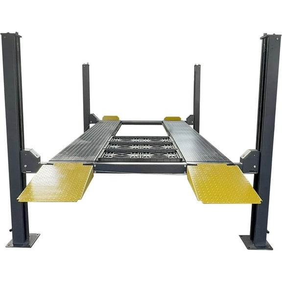 HPDAVV 8500 lbs Four Post Parking Lift, 110V Heavy Duty 4 Post Lift w/Caster, Suit for Workshop, Maintenance Shop 1 Year Warranty (No Rolling Jack Included)