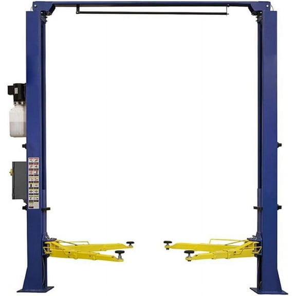 HPDAVV 9,000 LBS 2-Post Car Lift, 75" Max Height Auto Lift with Single Point Lock Release & Overhead Hydraulic Auto Lift, Clear Floor Hoist for Garage, Parking, or Workshop, 3 Year Warranty, 110V