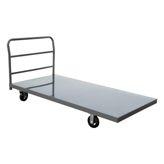 HPDAVV Steel Platform Truck/Smooth Deck Platform Truck 2000lb Capacity, 72" L x 36" W Heavy Duty Industrial Push Cart Large Flatbed Dolly with 6" x 4" Wheels