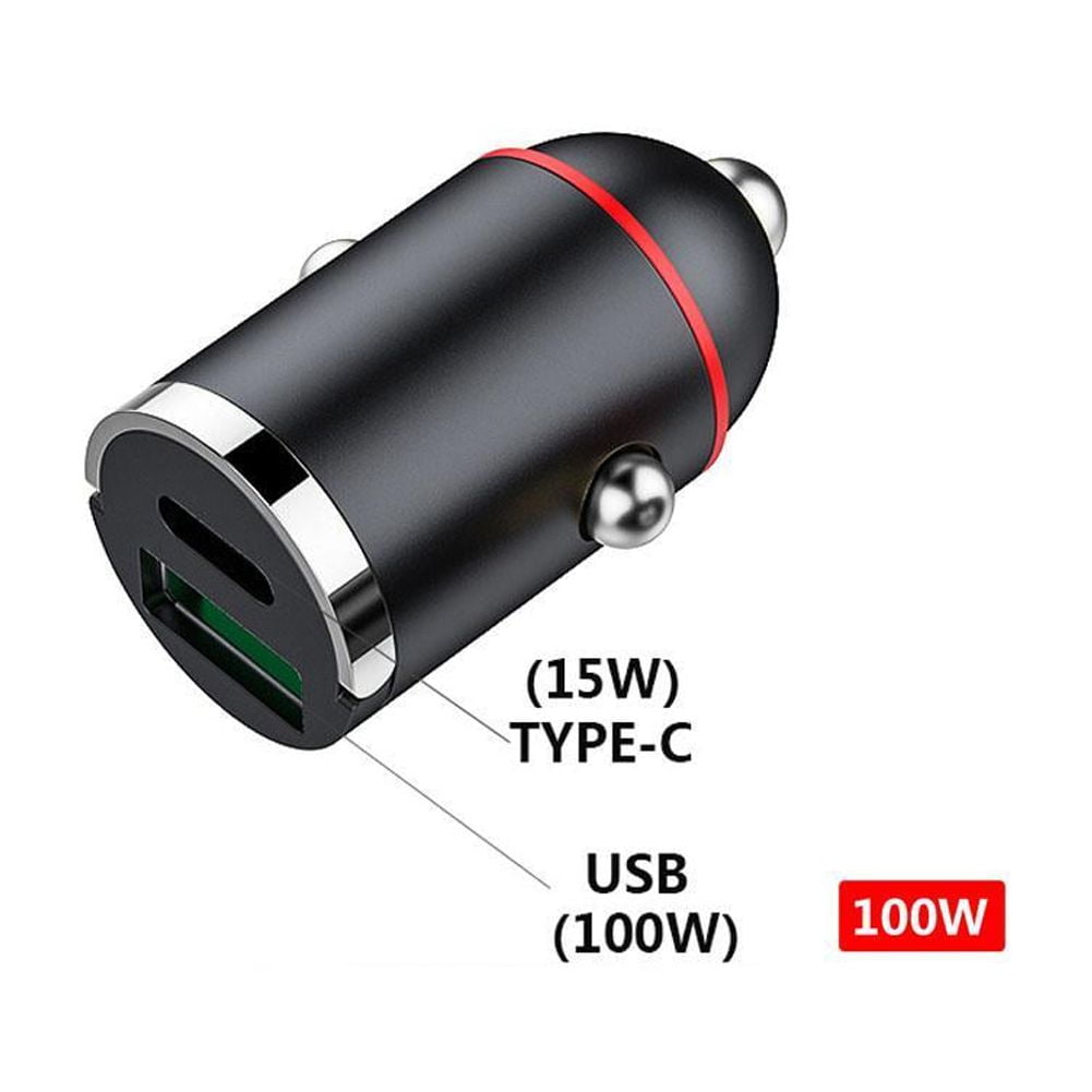HPDL 100W Super Fast Car Chargers TYPEC USB Interface Car Phone Chargers