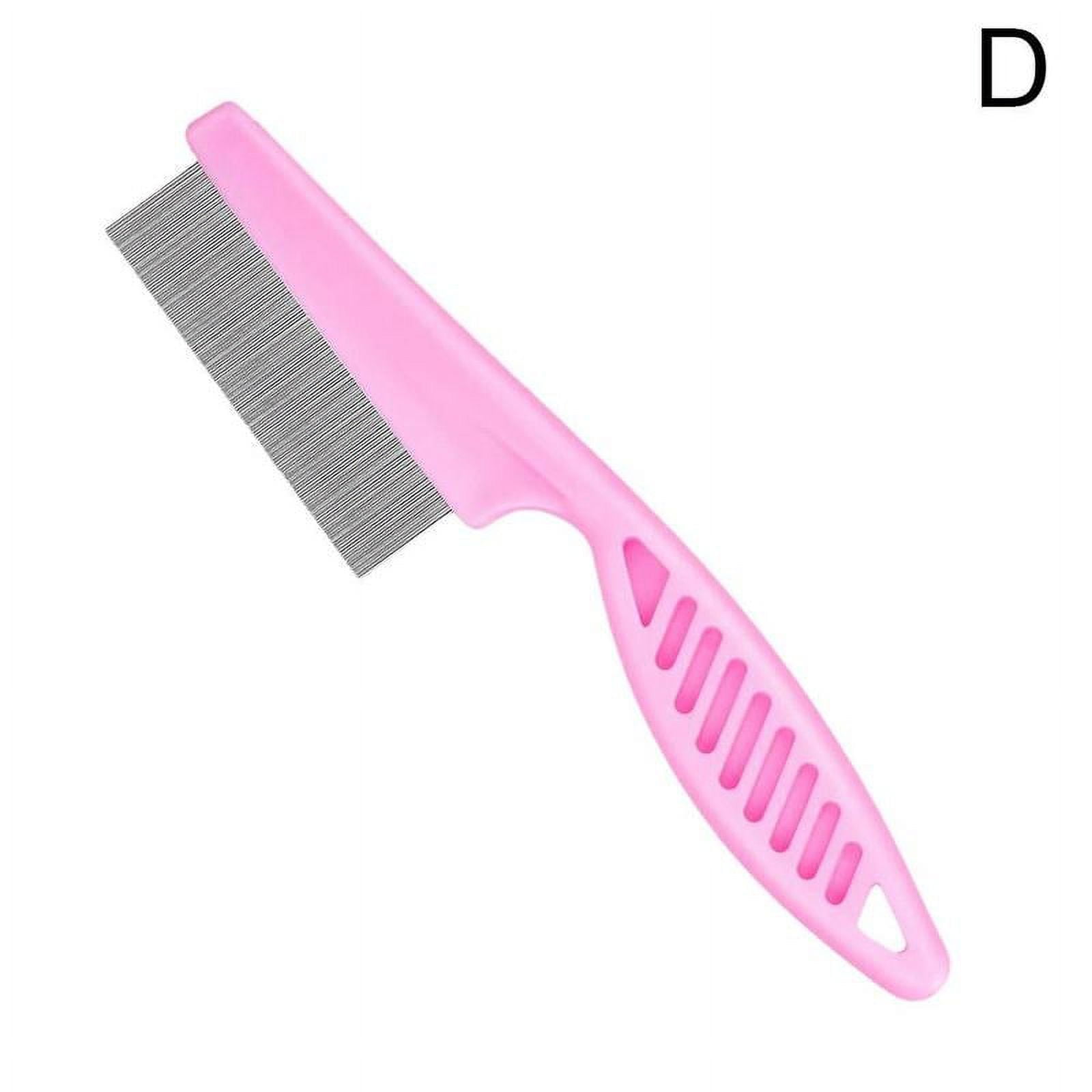 HPDL 1x Dog Pet Cat Flea Comb Brush Teeth Grooming Self Cleaner Tools ...