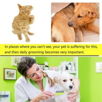 HPDL 1x Dog Pet Cat Flea Comb Brush Teeth Grooming Self Cleaner Tools WhiteAU