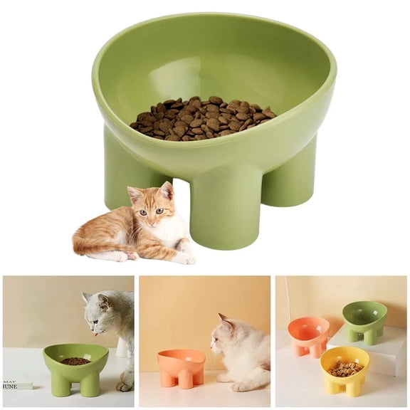 HPDL 1x Pet Bowls Cat Bowl Dog Elevated Feeder Food Water Tilted NEW Highfoot