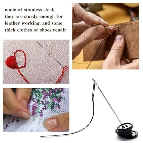 HPDL 2030x Large Eye Stitching Needles Sewing Needles Big Eye Hand Sewing NeedleSet