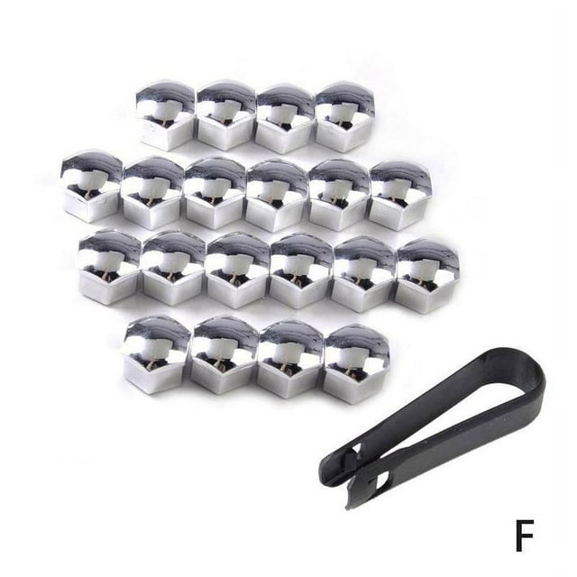 HPDL 20Pcs Car 17mm Hub Screw Cover Wheel Nut Caps Bolt Kits Wheel Nut