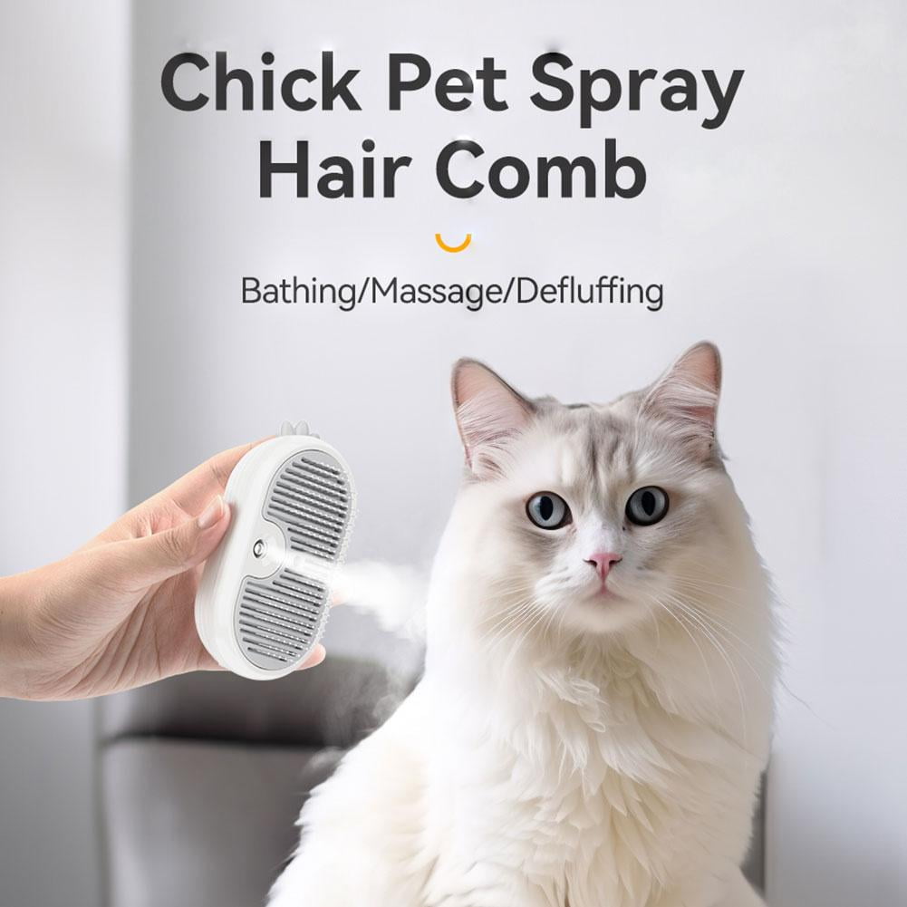 HPDL 3 In 1 Cat Steam Brush Pets Electric Spray Massage Hair Removal