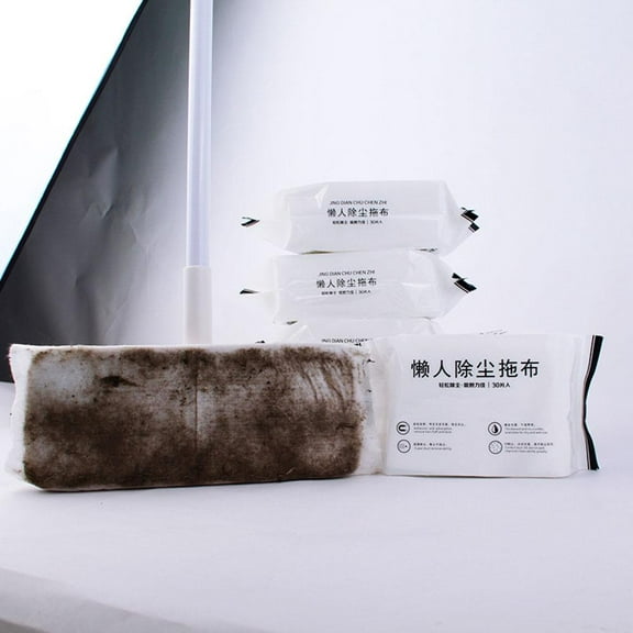 Clerance! 30pcs Disposable Electrostatic Dust Removal Mop Paper Cleaning Home Cloth V9