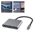 HPDL 4K Type C to Dual USB 3.0 PD Converter 4 in 1 Hub