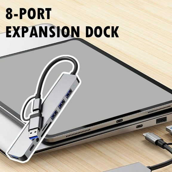 HPDL 8IN1 USB HUB USB C Docking Station High Speed Transmission USB Splitte