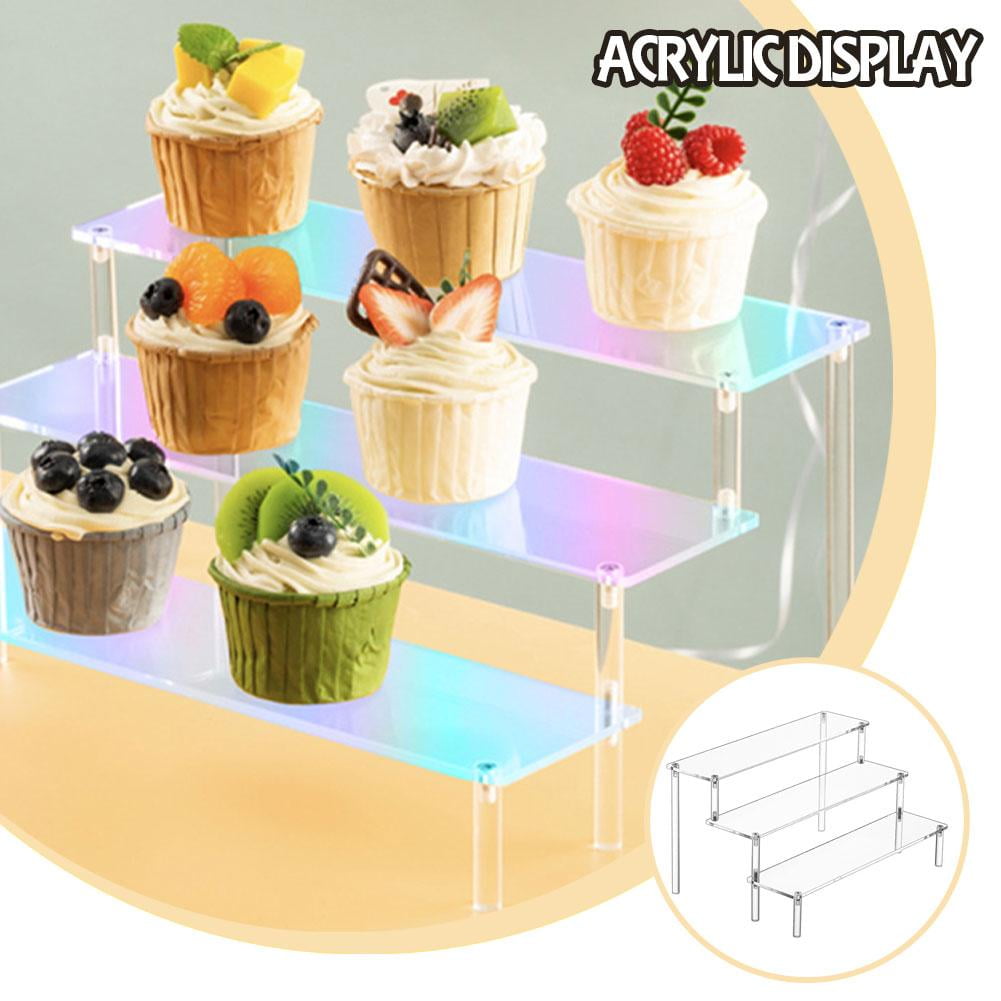 Clerance! Acrylic Display Risers 3 Tier Clear Organizer Stand Shelf ...