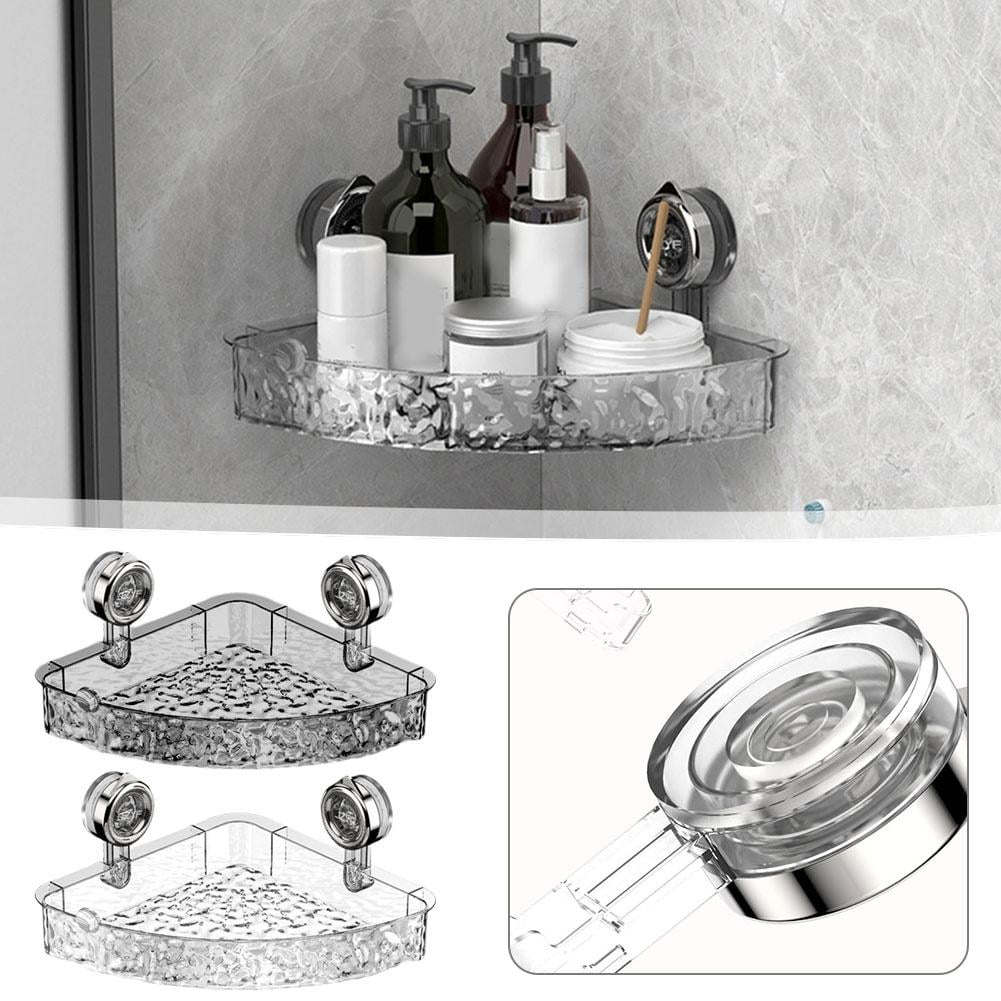 HPDL Bathroom Corner Wall Suction Cup Rack Shower Shelf Soap Holder ...