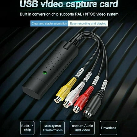 HPDL Black USB video capture card 1 channel surveillance video capture av signal hd line tv line computer