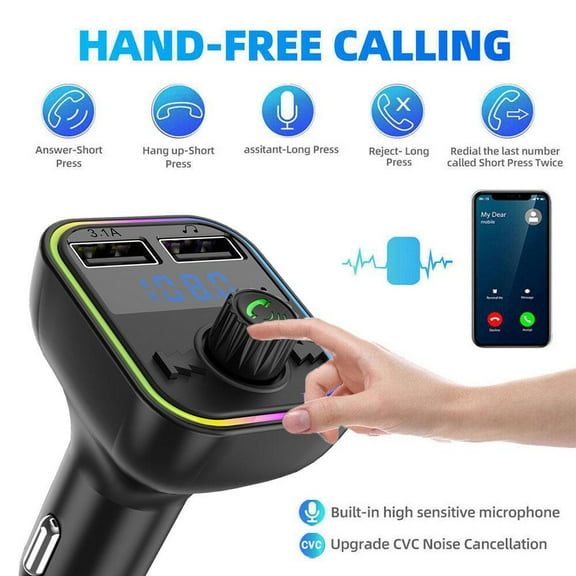 HPDL Black car Bluetooth hands-free car mp3 car FM plug-in car mp3