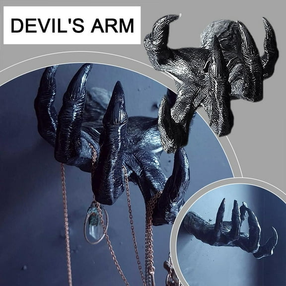 HPDL CUIKOSAER Witchs Demon Hand Wall Hanging Statues Resin Retro Hanging Design Halloween K0I9 Sculpture Decor For Room