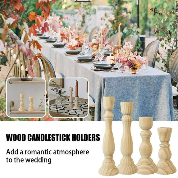 HPDL Candlesticks Holders Retro Wood Classic Candlesticks Wedding Decoration New E7