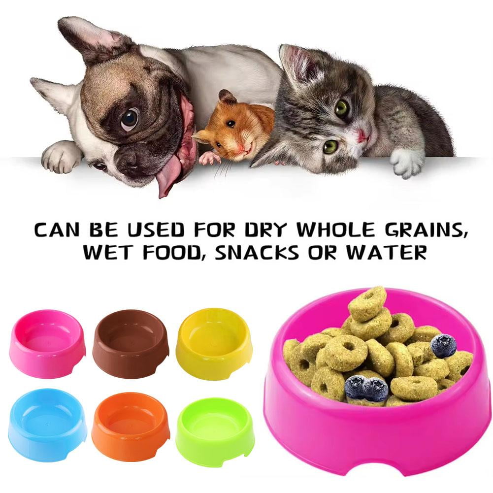 HPDL Candy Colored Plastic Pet Bowl Small Mediumsized Cat and Dog