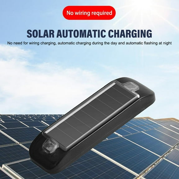 HPDL Car Alarm Warning Solar Flash LED Light Fake Security Antitheft System