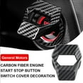 HPDL Car Carbon Fiber Engine Start Stop Push Button Switch Cover Trim