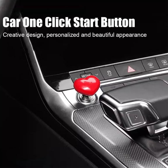 HPDL Car Click Start Button Push Start Car Button Cover Engine Push Start Ignition Button Rocker Start Lever Automotive