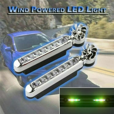HPDL Car LED DayTime Light Headlight Wind Power 8 LED Lights for Car