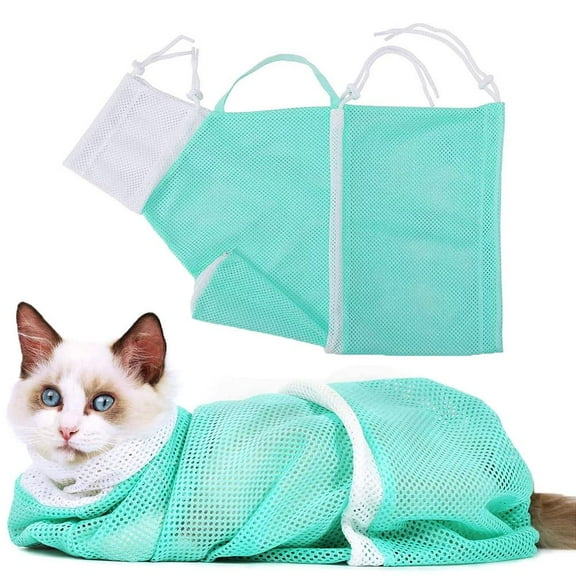 HPDL Cat Shower Net Bag Cat Grooming Bathing Bag Adjustable Cat Washing Bag