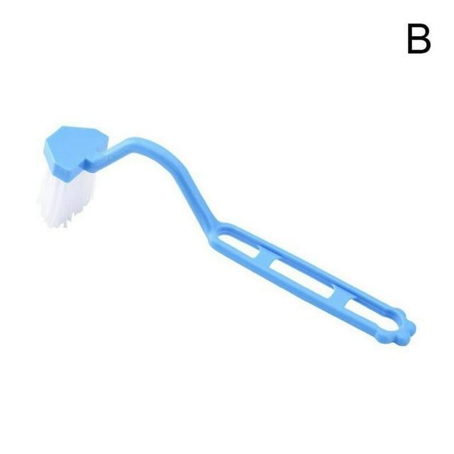 HPDL Curved Plastic Toilet Cleaning Brush Corner Rim Cleaner Bent Hot