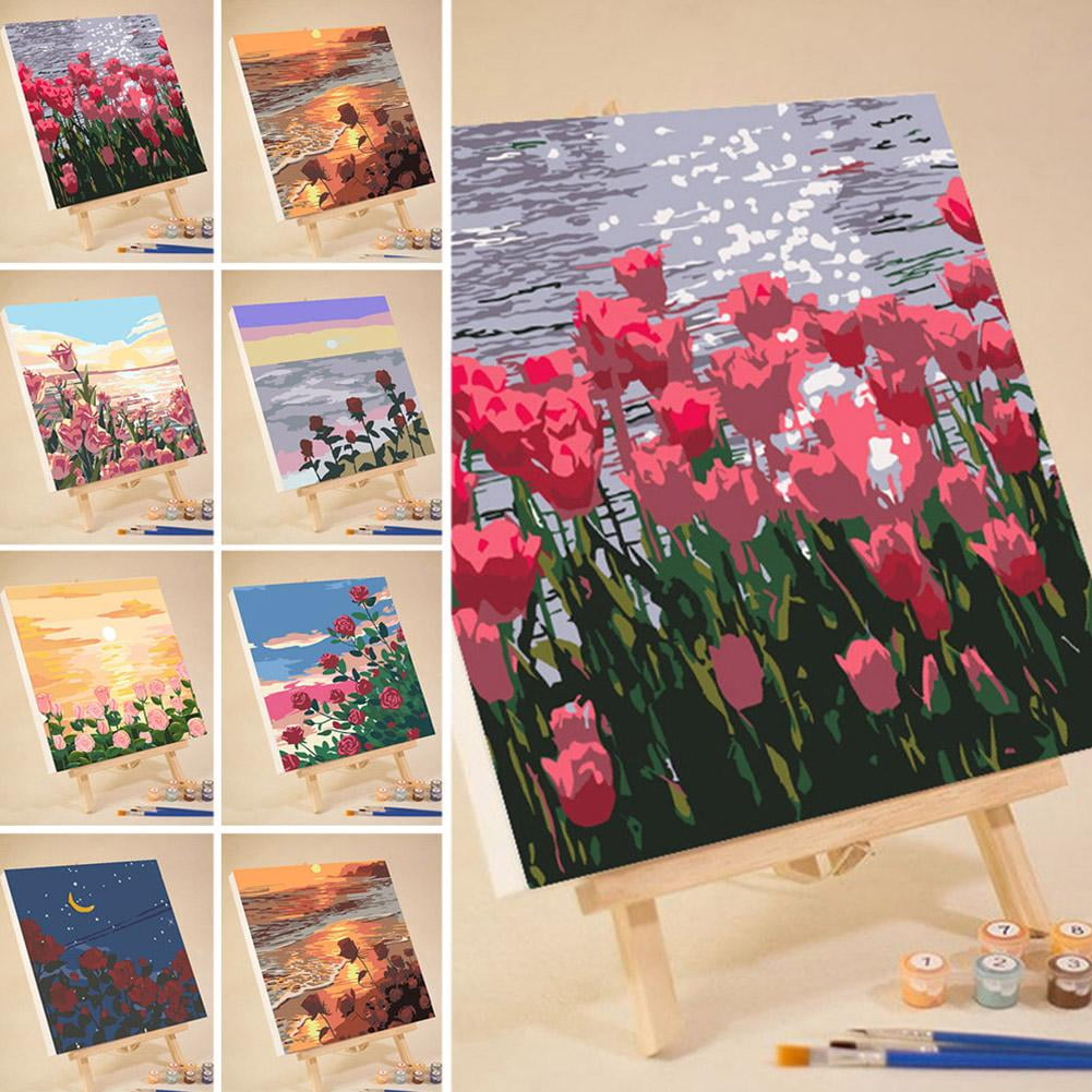 HPDL DIY Digital Oil Paint 20x20cm Canvas Painting By Number U2 Frame ...