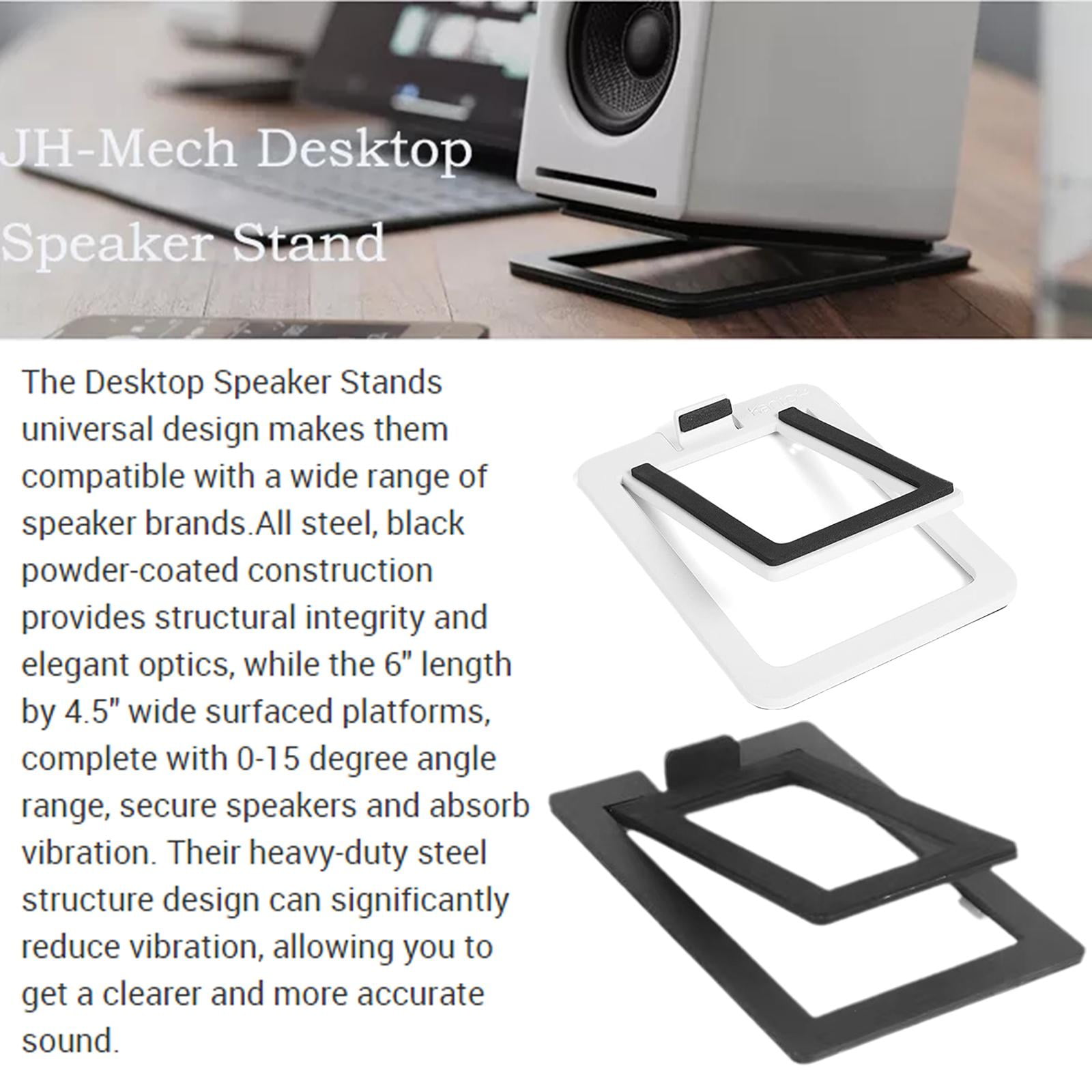 HPDL Desktop Speaker Stand For DeskTop Gloss Black White Desk Top Tilt