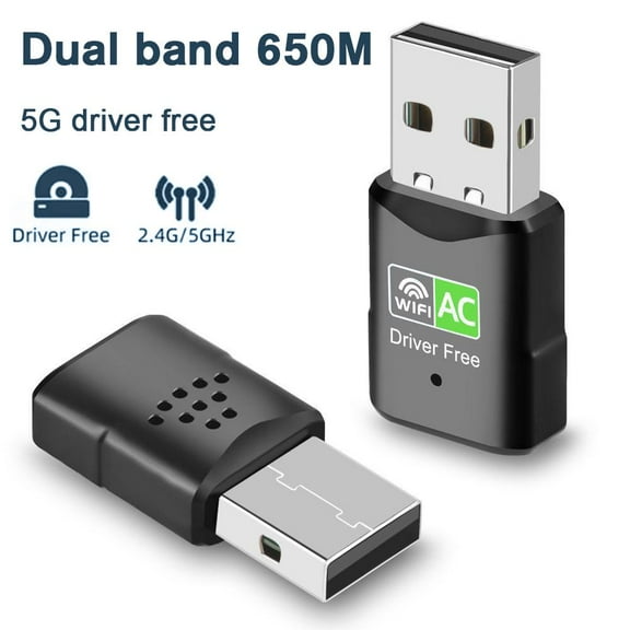 HPDL Dual Band 600Mbps USB WiFi Wireless Dongle AC600 Lan Network Adapter 2.4GHz 5GHz