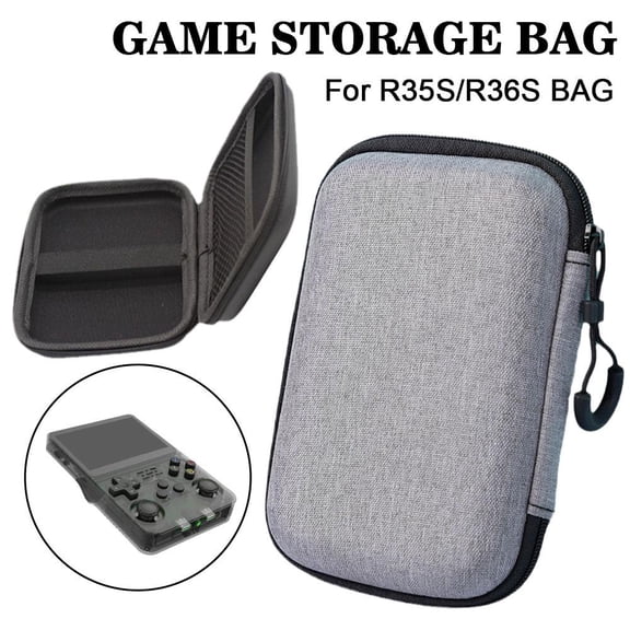 HPDL EVA Game storage bag for R36SR35S Retro Handheld Video Game Console blackgray